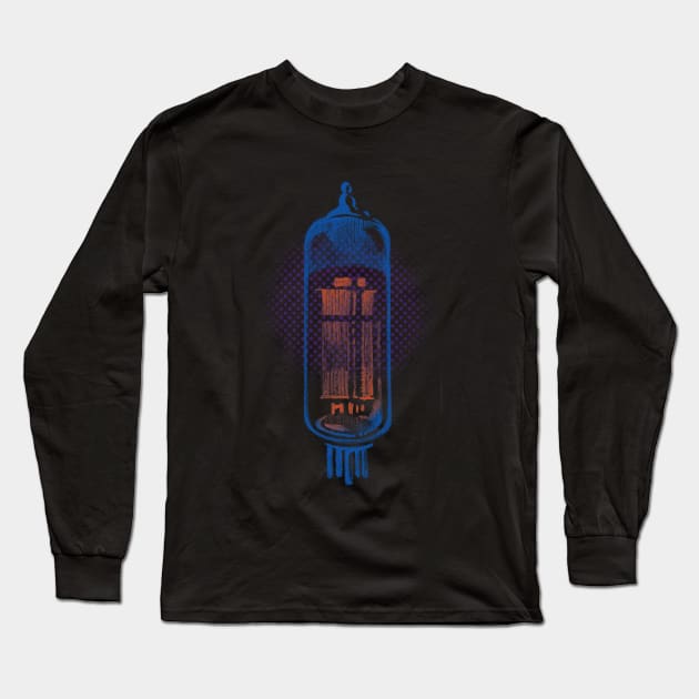 Glowing vacuum tube black light style Long Sleeve T-Shirt by SerifsWhiskey